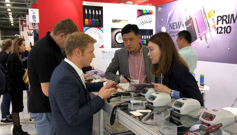 RHJC nail drill supplier play beauty shows in Russia